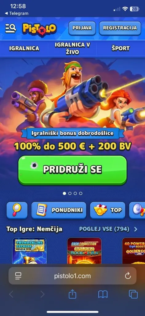 Pistolo mobilni zaslon 3
